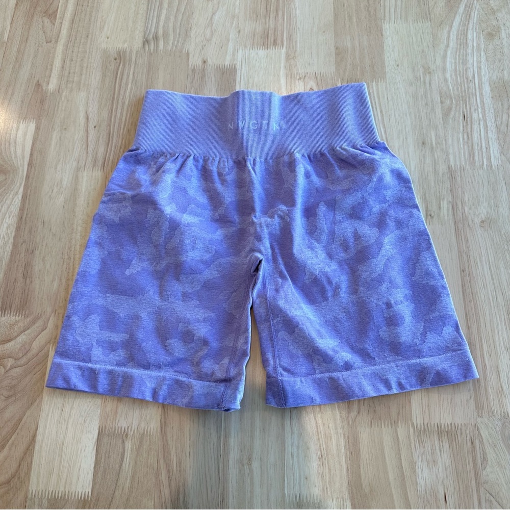 NVGTN Purple Camo Biker Shorts
